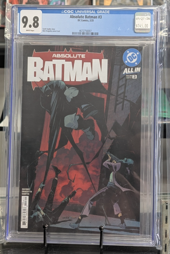 CGC 9.8 Absolute Batman #3 cover "A" 1st Printing SNYDER DRAGOTTA