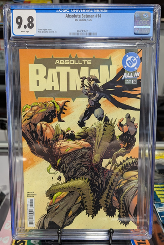 CGC 9.8 Absolute Batman #14 cover "A" 1st Printing SNYDER DRAGOTTA