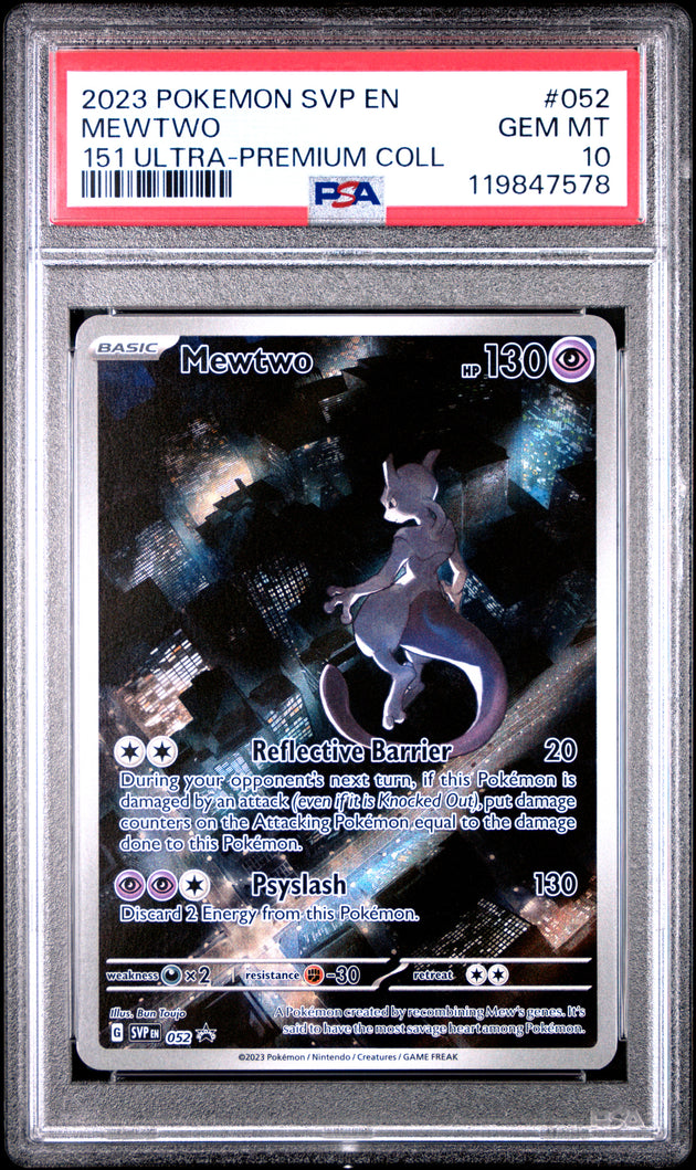 Mewtwo 052 151 Ultra-Premium Collection Sv Black Star Promo Pokemon PSA 10