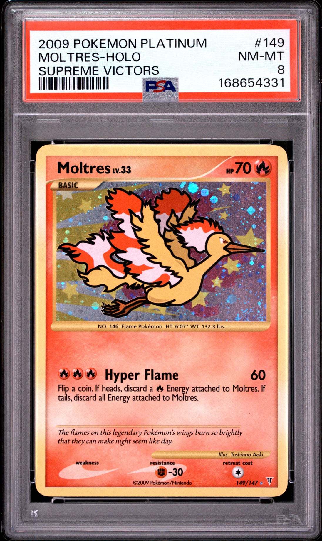 Moltres Holo 149/147 Supreme Victors Pokemon PSA 8
